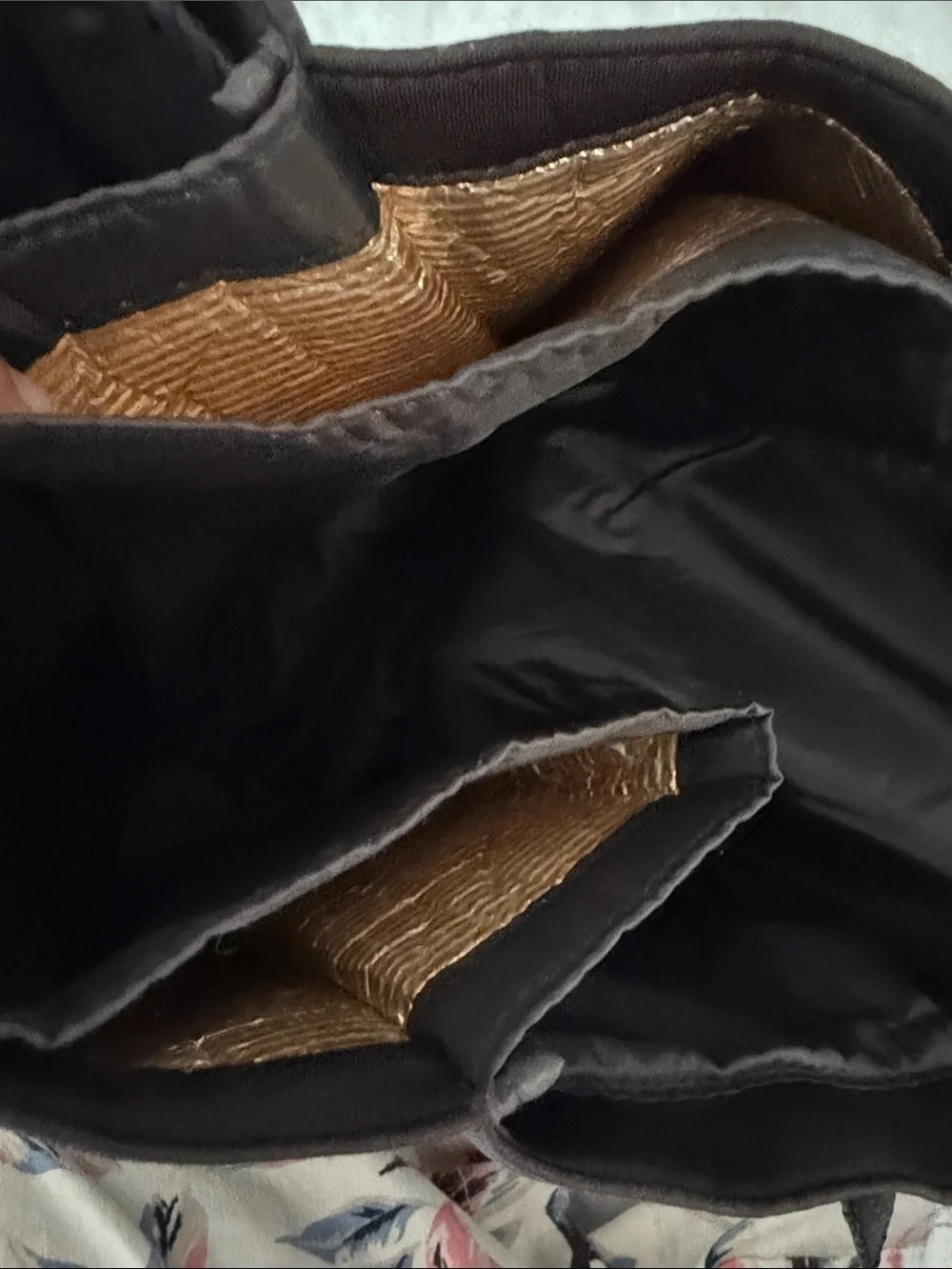 Victoria's Secret Black Beach Tote with bottle insulation -Metallic Gold Script